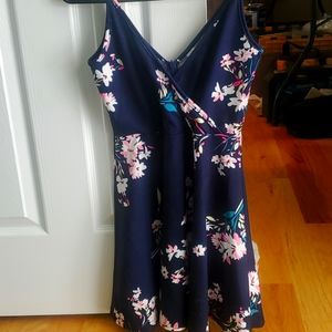 Navy Floral Dress